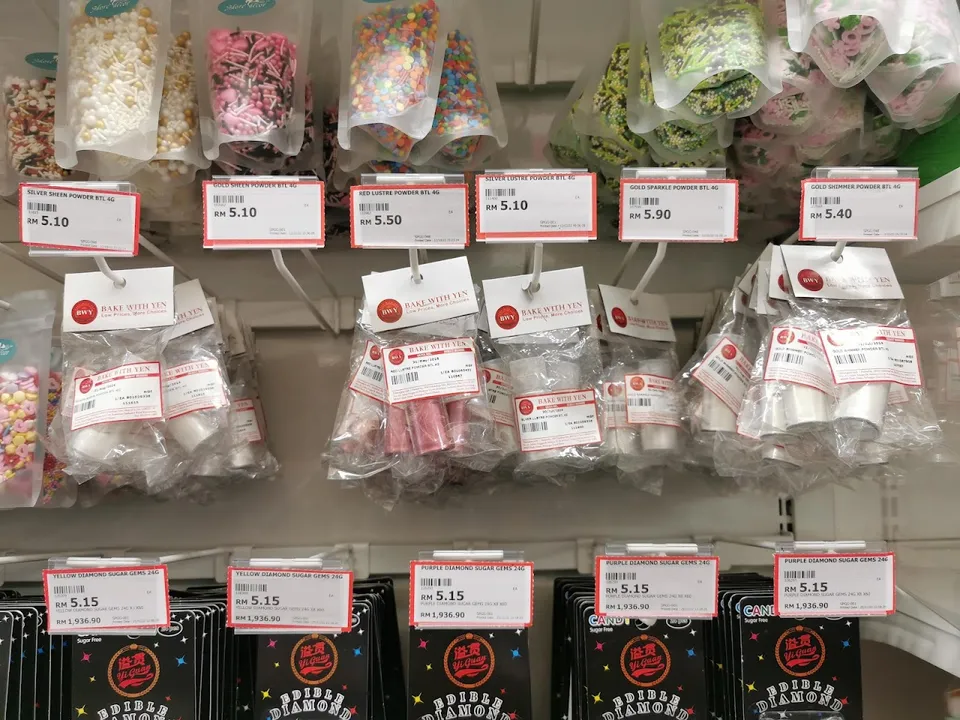 Sprinkles, toppings, and cake decorating supplies